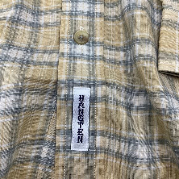 Hang Ten Mens Long Sleeve Button Up Shirt Yellow Size Medium NWT - Picture 5 of 6